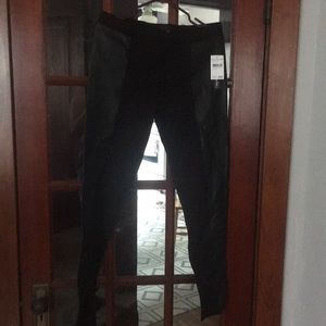 Black leather leggings